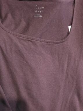 NWT BROWN A NEW DAY RUFFLE SLEEVE TOP